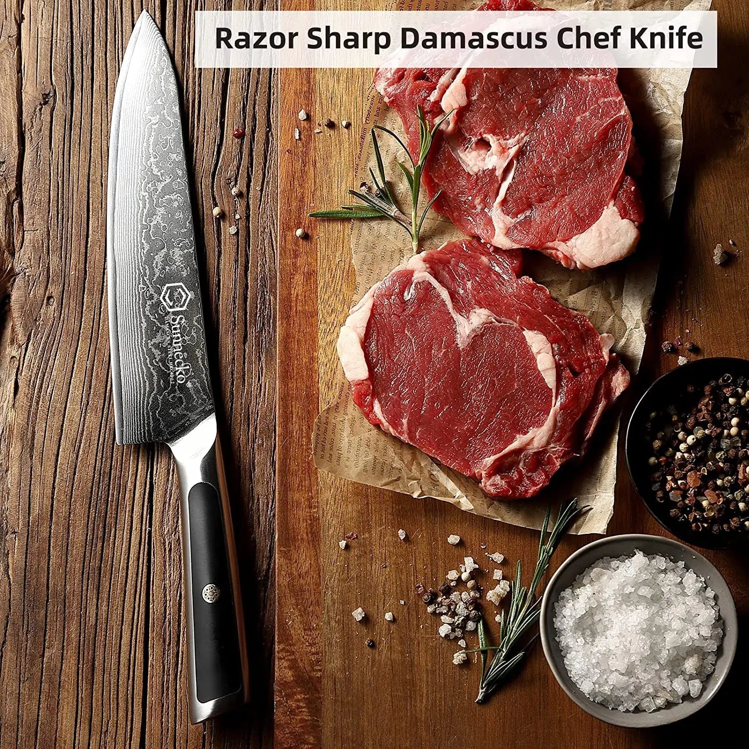 KnivesCollection™ 8" Damascus Chef Knife – Japanese VG10 High-Carbon Steel Kitchen Gyuto Knife