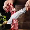 KnivesCollection™ | Hand-Forged Stainless Steel Butcher Knife | Wood Handle & Protective Cover