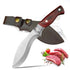 KnivesCollection™ | Hand-Forged Stainless Steel Butcher Knife | Wood Handle & Protective Cover