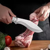 KnivesCollection™ | Hand-Forged Stainless Steel Butcher Knife | Wood Handle & Protective Cover