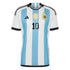 Lionel Messi 10 Argentina National Team 2022/23  Winner Player Jersey - White - Jersey Teams World
