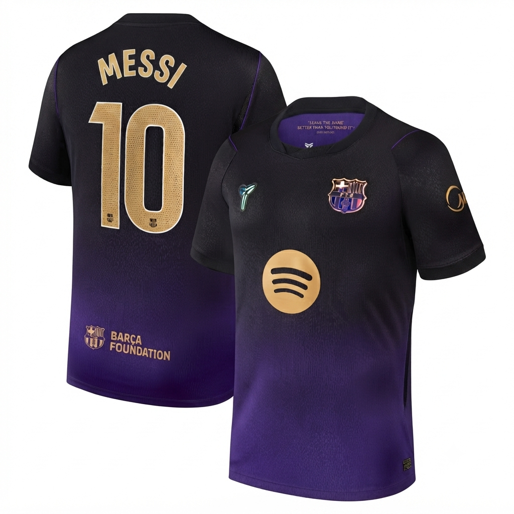 Lionel Messi 10 Barcelona Nike 2026/27 Away Stadium Replica Jersey - Purple