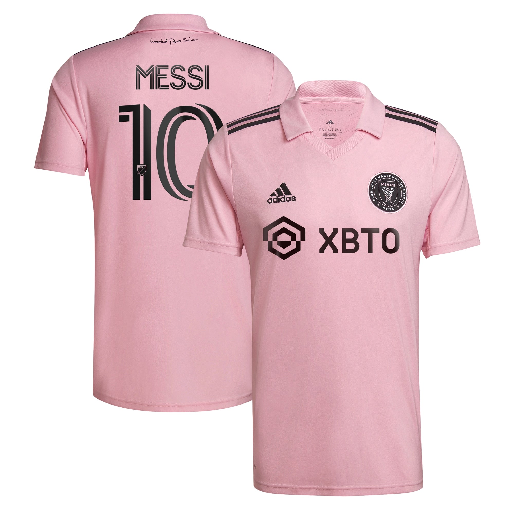 Lionel Messi Inter Miami CF adidas 2023 The Heart Beat Kit Authentic T-shirt - Pink