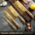 Luxury Gold Kitchen Knife Set Stainless Steel Blade with Golden Titanium