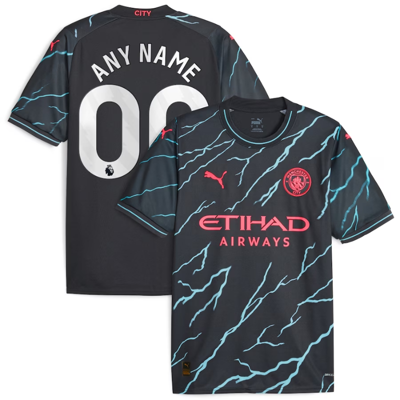 Manchester City Puma 2023/24 Third Customized Authentic T-shirt - Navy