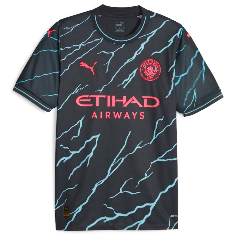 Manchester City Puma 2023/24 Third Customized Authentic T-shirt - Navy