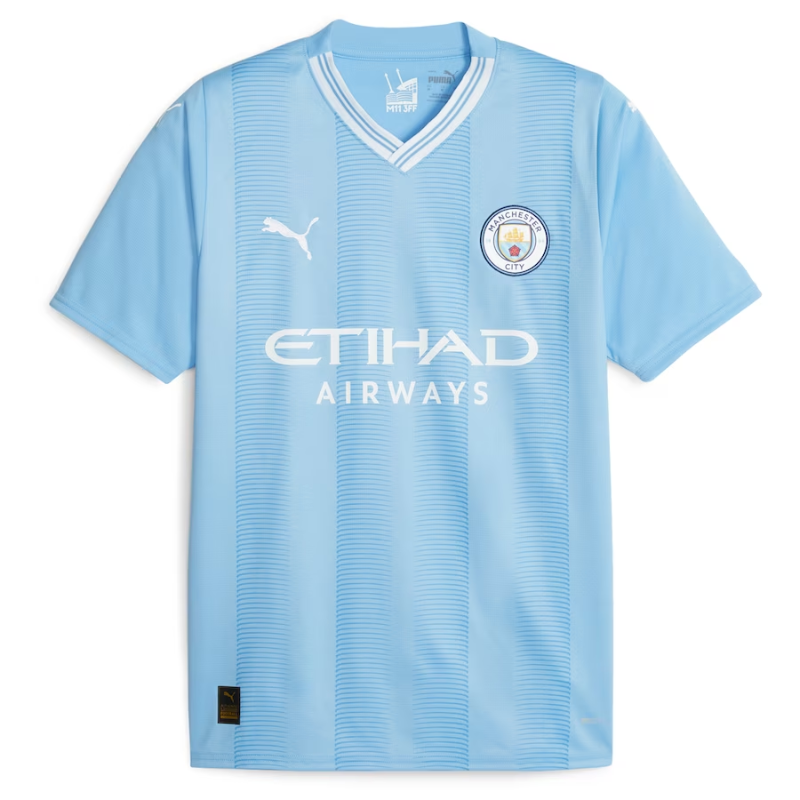 Manchester City Puma 2023/24 Home Custom Authentic T-shirt - Sky Blue
