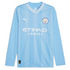 Manchester City 2023/24 Home Custom Long Sleeve Authentic T-shirt - Sky Blue