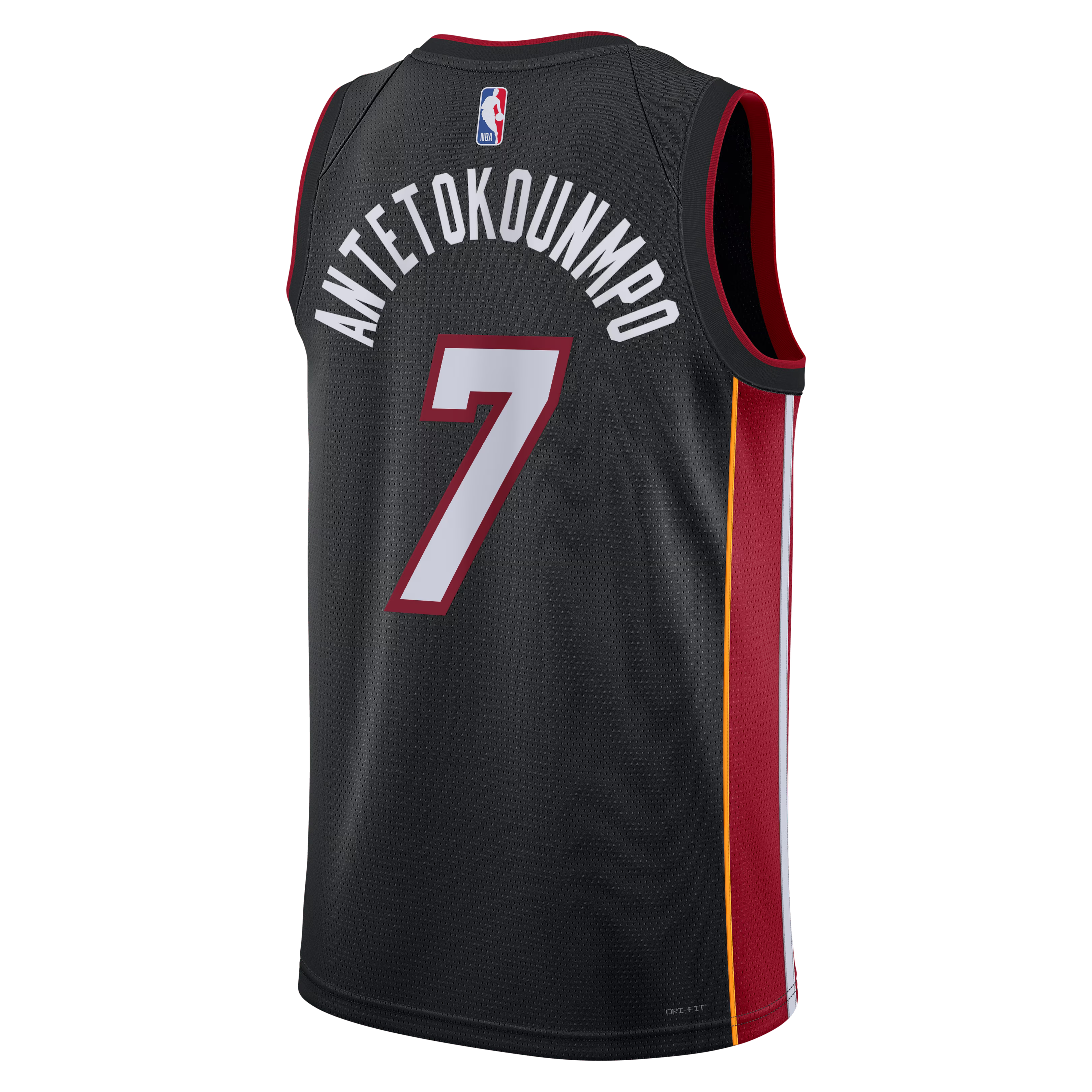 Miami Basketball Jersey #34 – Icon Black Edition – Custom Name & Number (Antetokounmpo)
