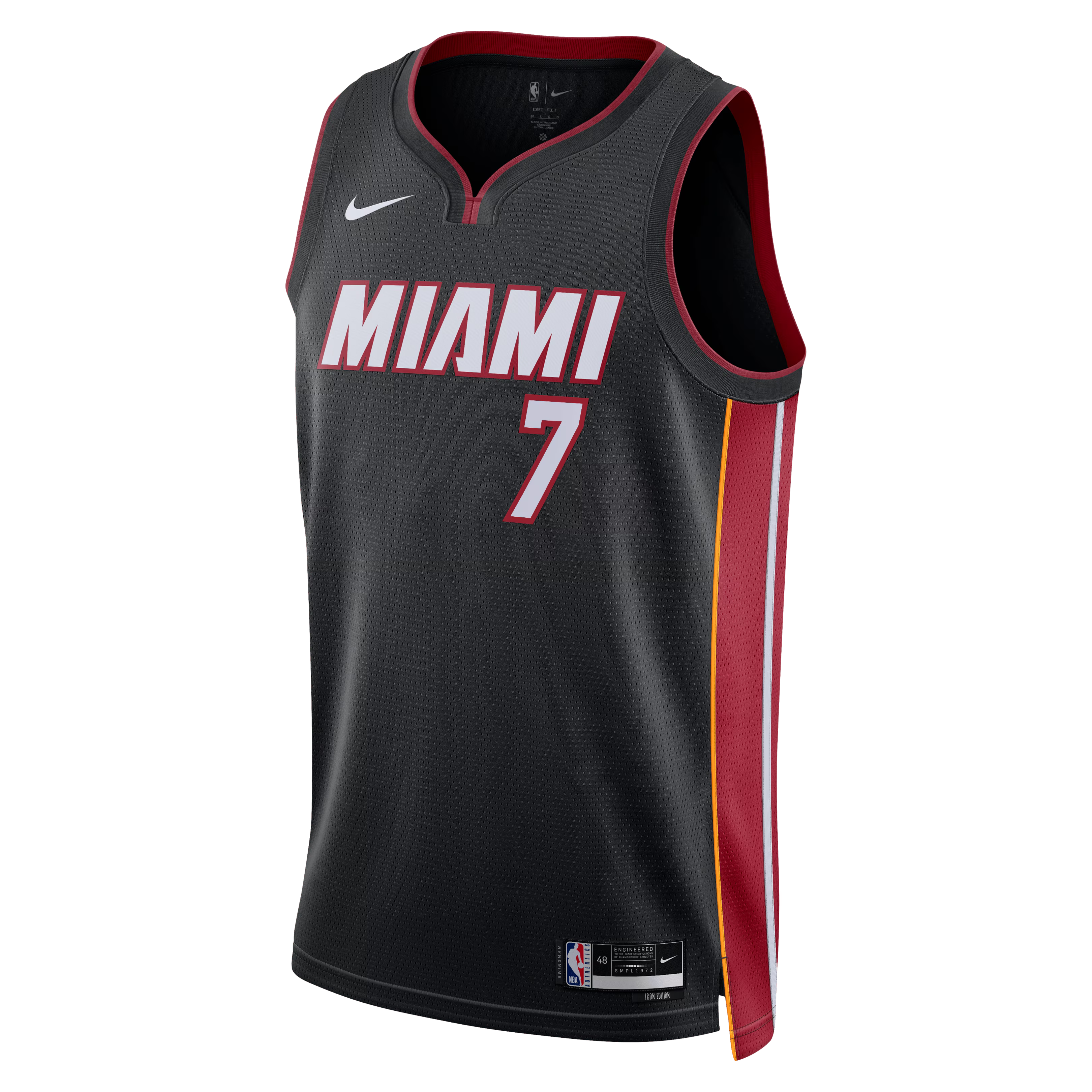 Miami Basketball Jersey #34 – Icon Black Edition – Custom Name & Number (Antetokounmpo)