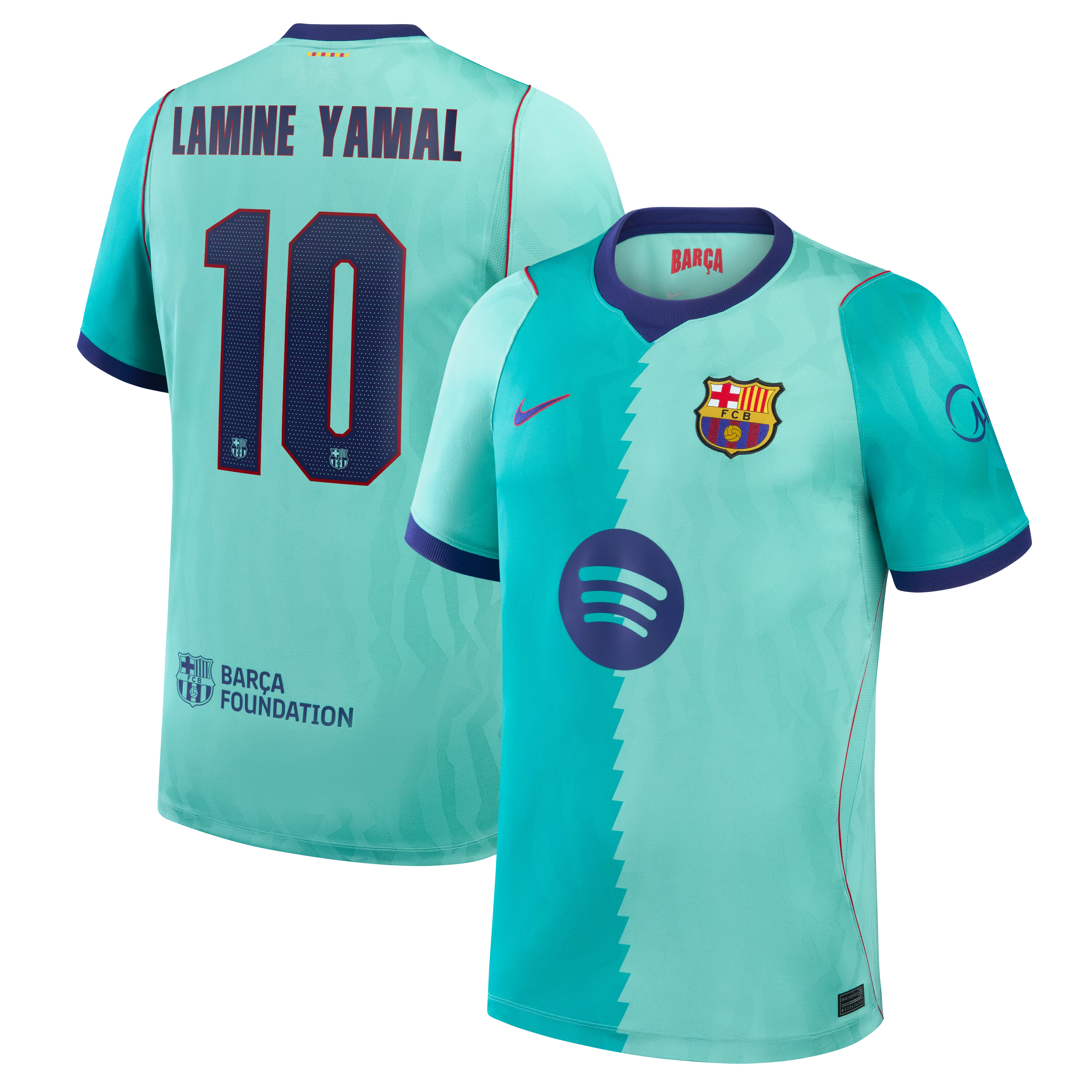 Mint Turquoise Pro Third Soccer Jersey Yamal | Athletic Fan Apparel Barcelona