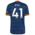 Navy Retro Pattern Away Fan Soccer Jersey Rice | Athletic Apparel Arsenal