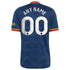 Navy Retro Pattern Customizable Away Soccer Jersey | Athletic Apparell arsenal