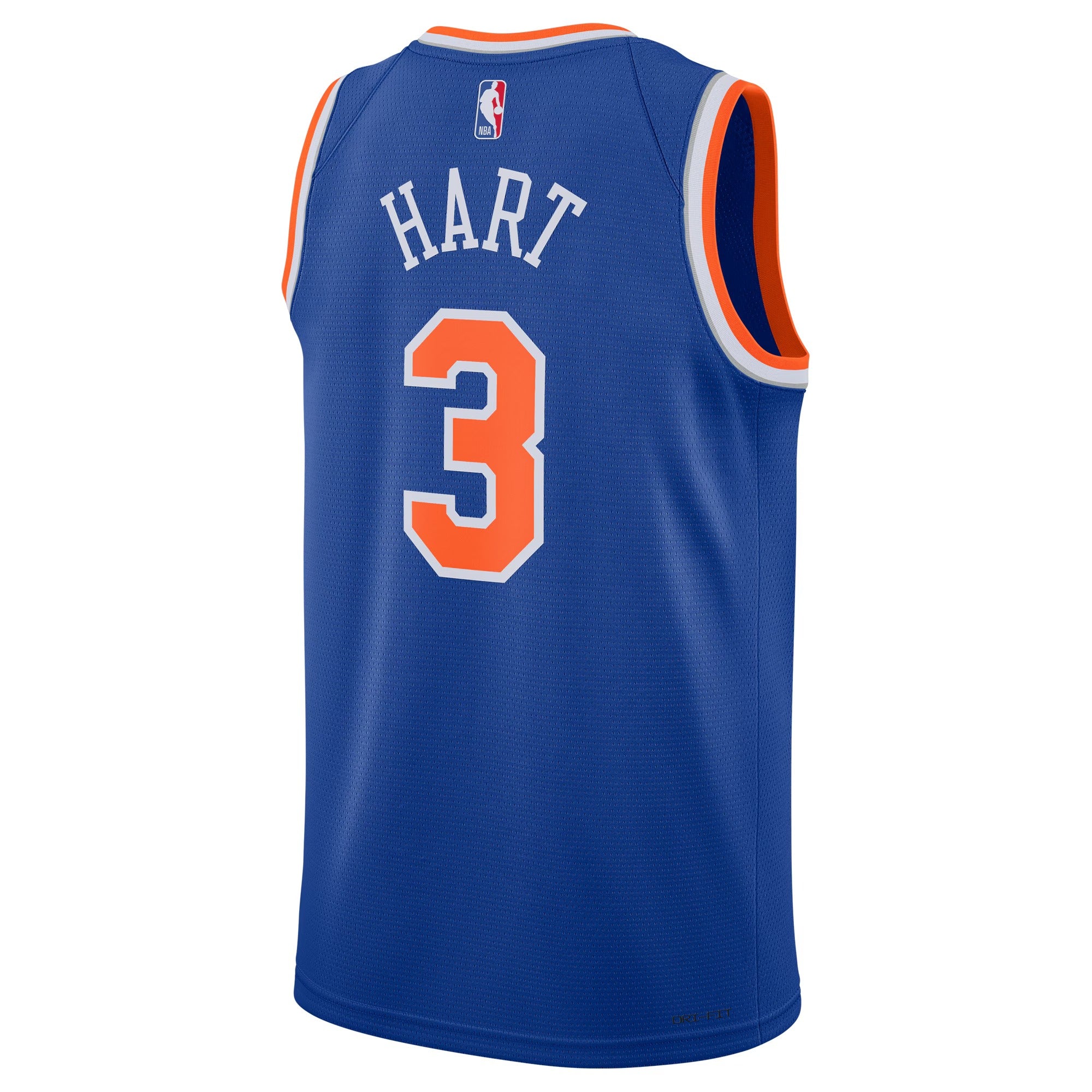 New York Basketball Jersey #3 – Icon Blue Edition – Personalized Name & Number (Hart)