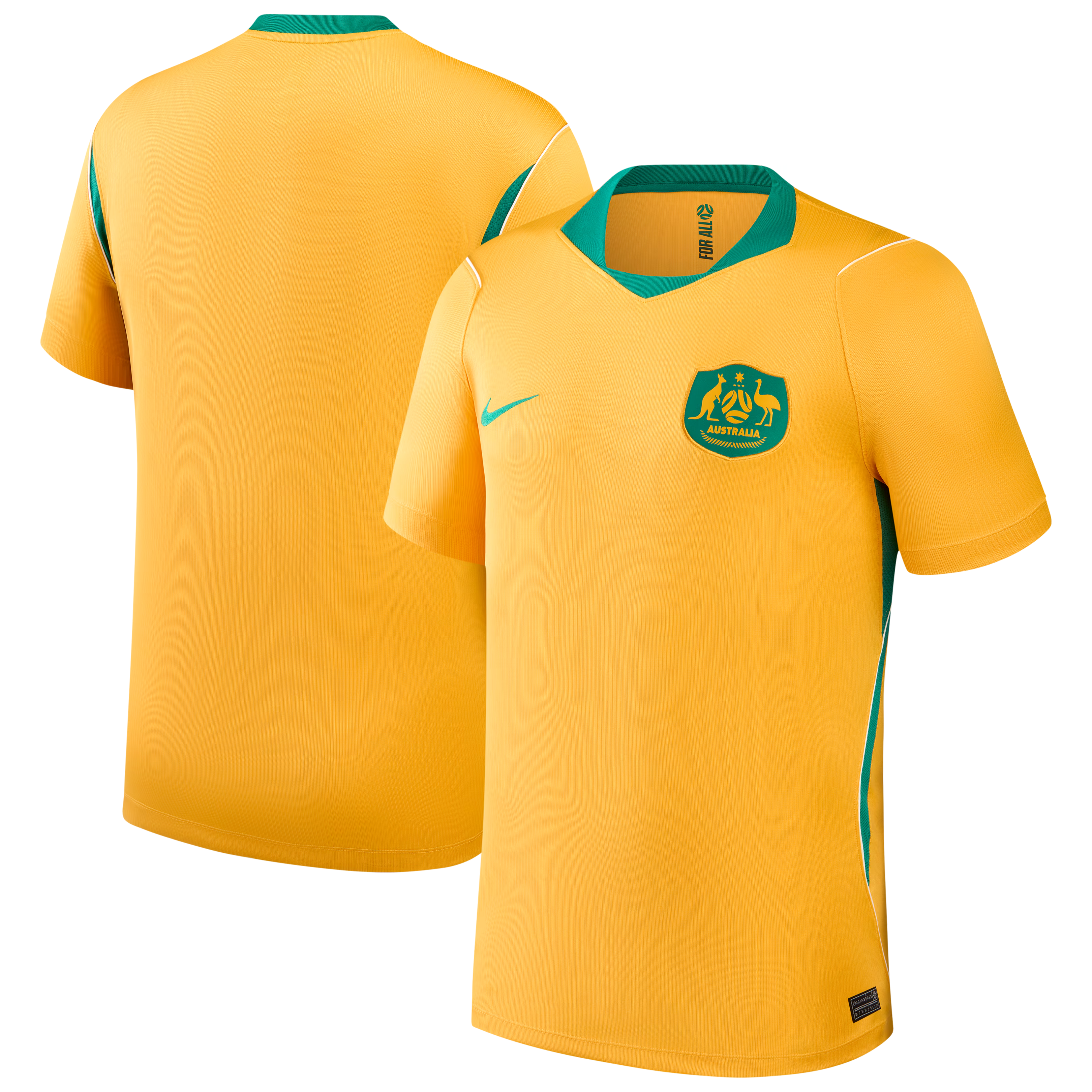Nike Australia National Team 2026 Home Stadium Jersey - Yellow