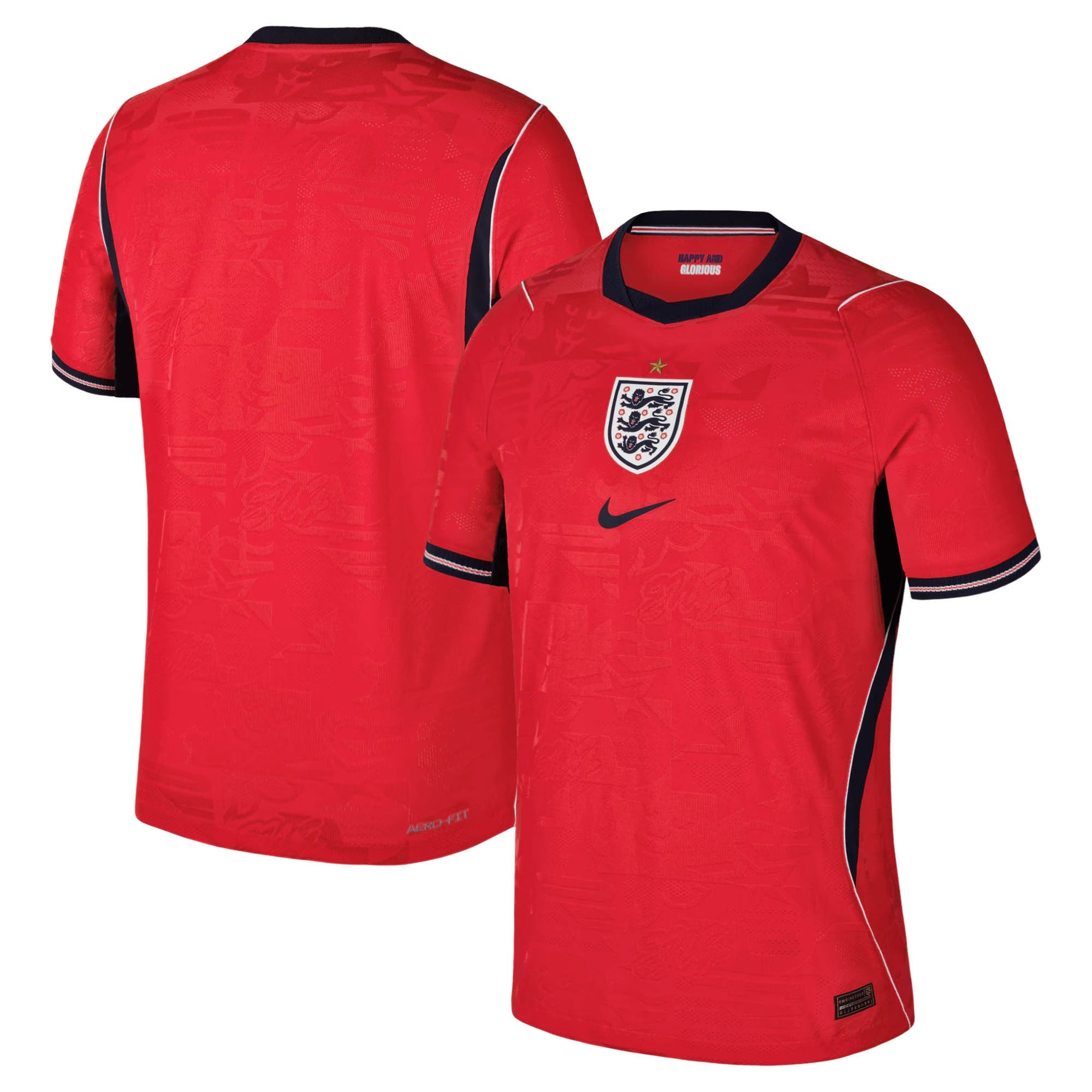 Nike England National Team 2026 Away Match Jersey - Speed Red/Obsidian