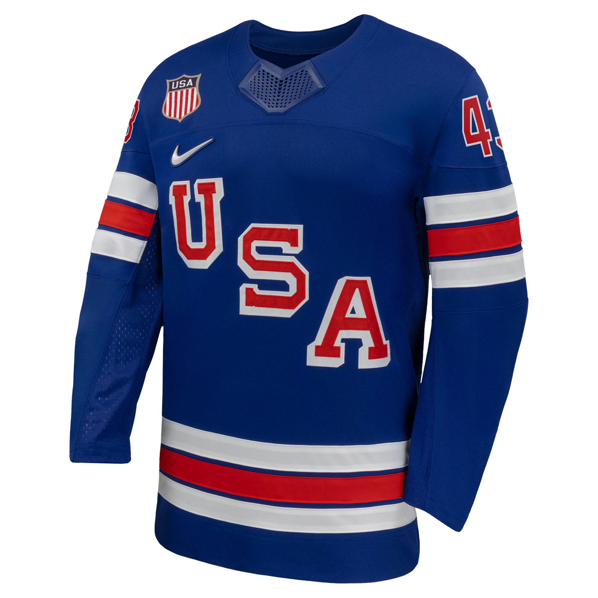 Nike Quinn Hughes #43 USA Hockey 2026 Home Jersey - Royal Blue