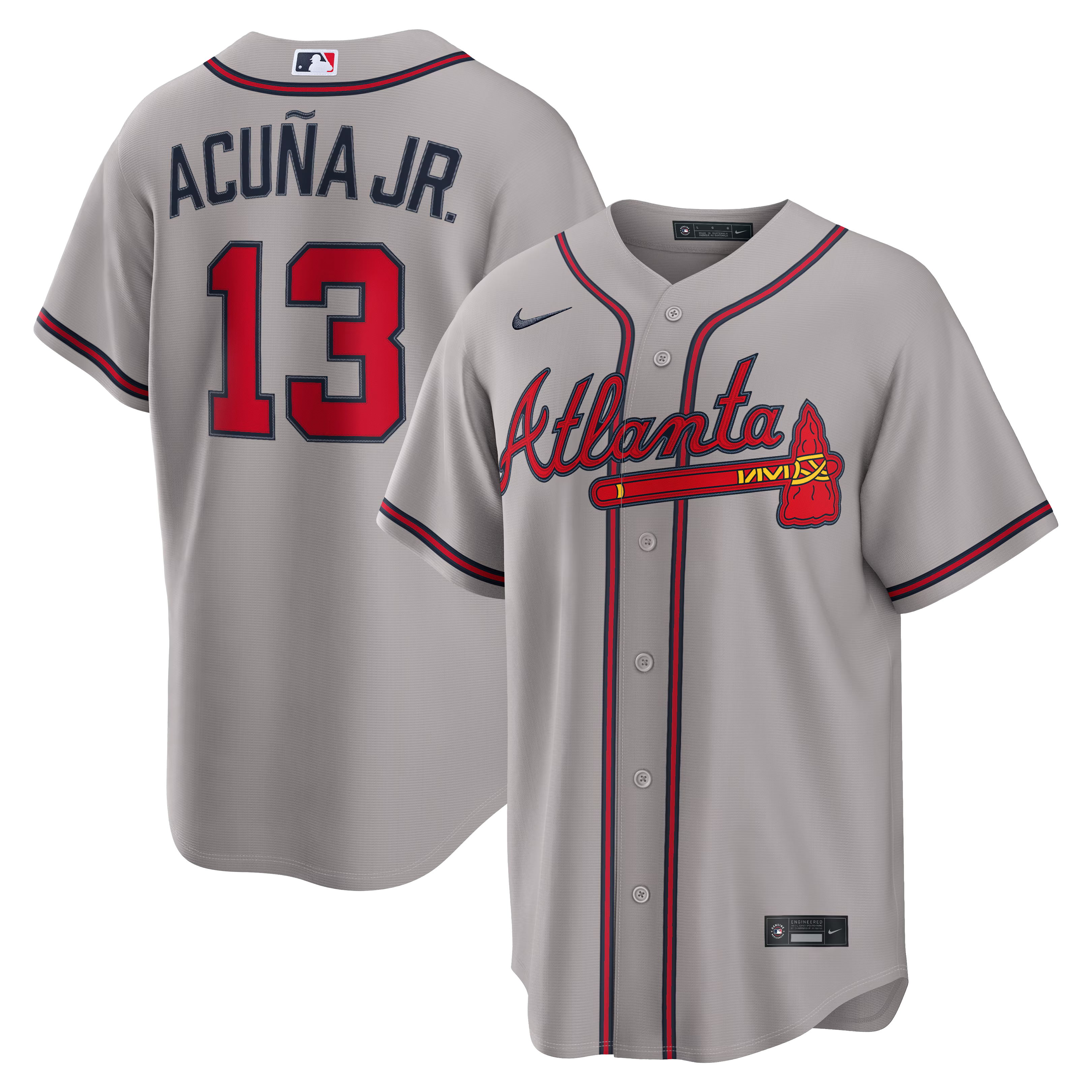 Nike Ronald Acuña Jr. Atlanta Braves Alternate Replica Jersey Navy