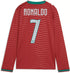 PUMA Portugal National Team 2026 Home Supporter Edition Long Sleeve Jersey – Cristiano Ronaldo #7 – Red