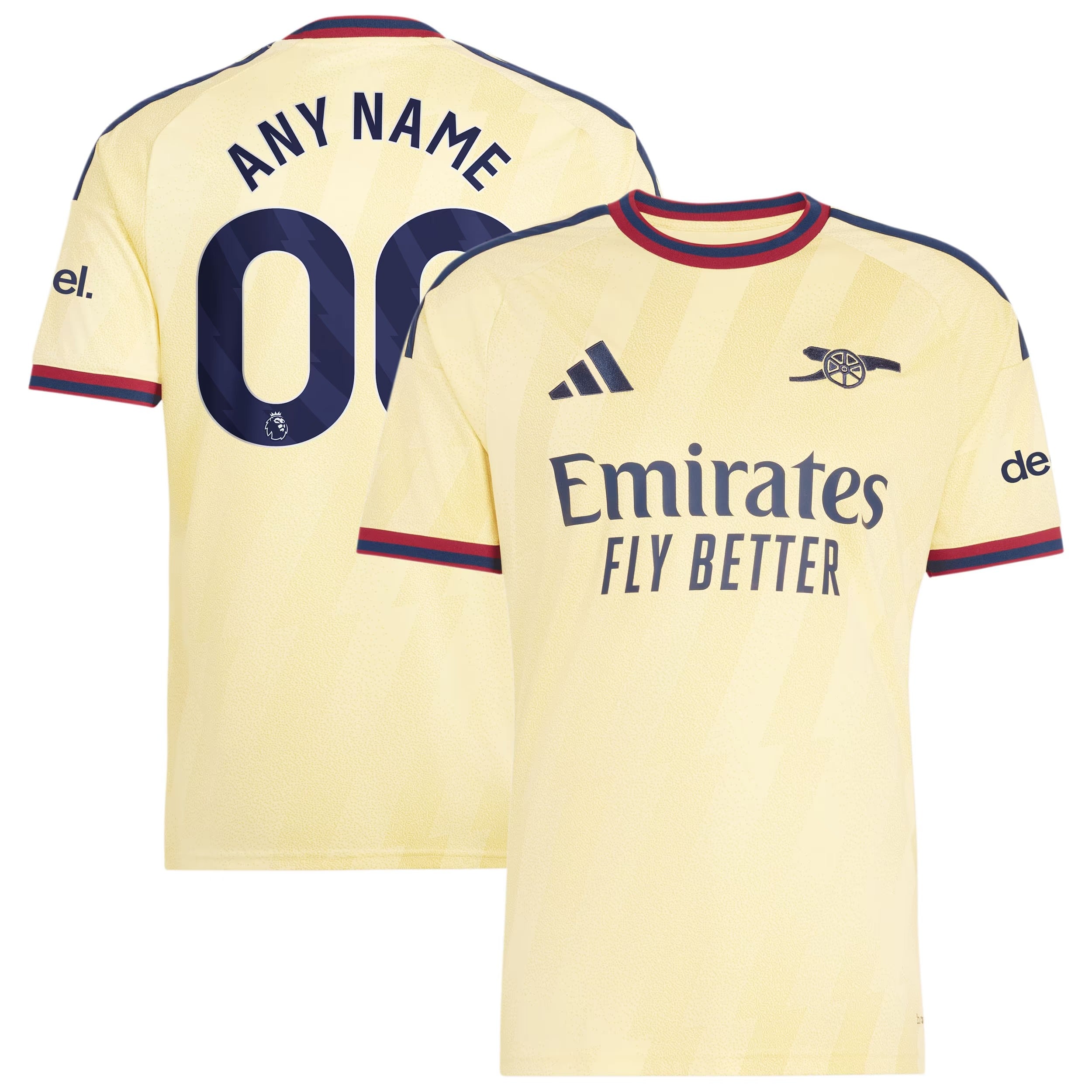 Pale Yellow Lightning Bolt Third Custom Soccer Jersey | Athletic Apparel Arsenal
