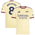 Pale Yellow Lightning Bolt Third Fan Soccer Jersey Ødegaard  | Athletic Apparel Arsenal