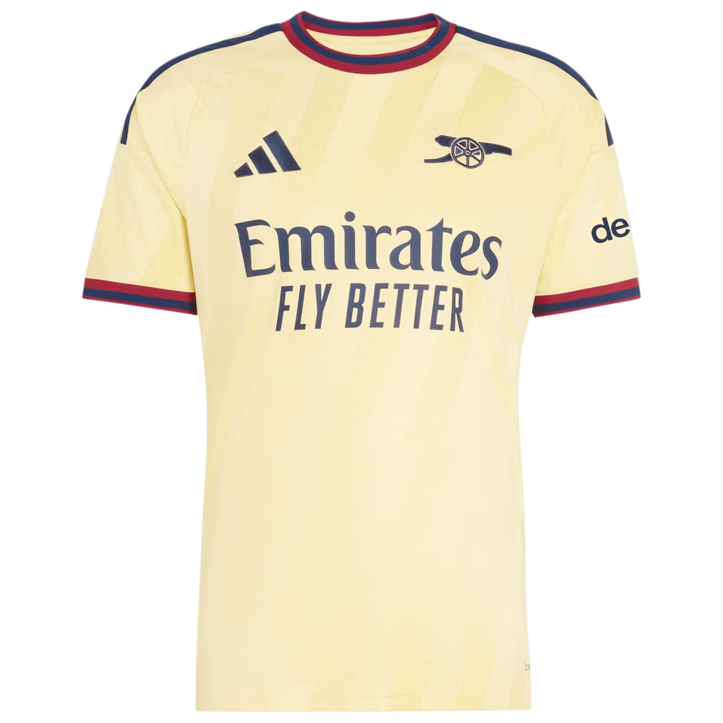 Pale Yellow Lightning Bolt Third Fan Soccer Jersey Ødegaard  | Athletic Apparel Arsenal