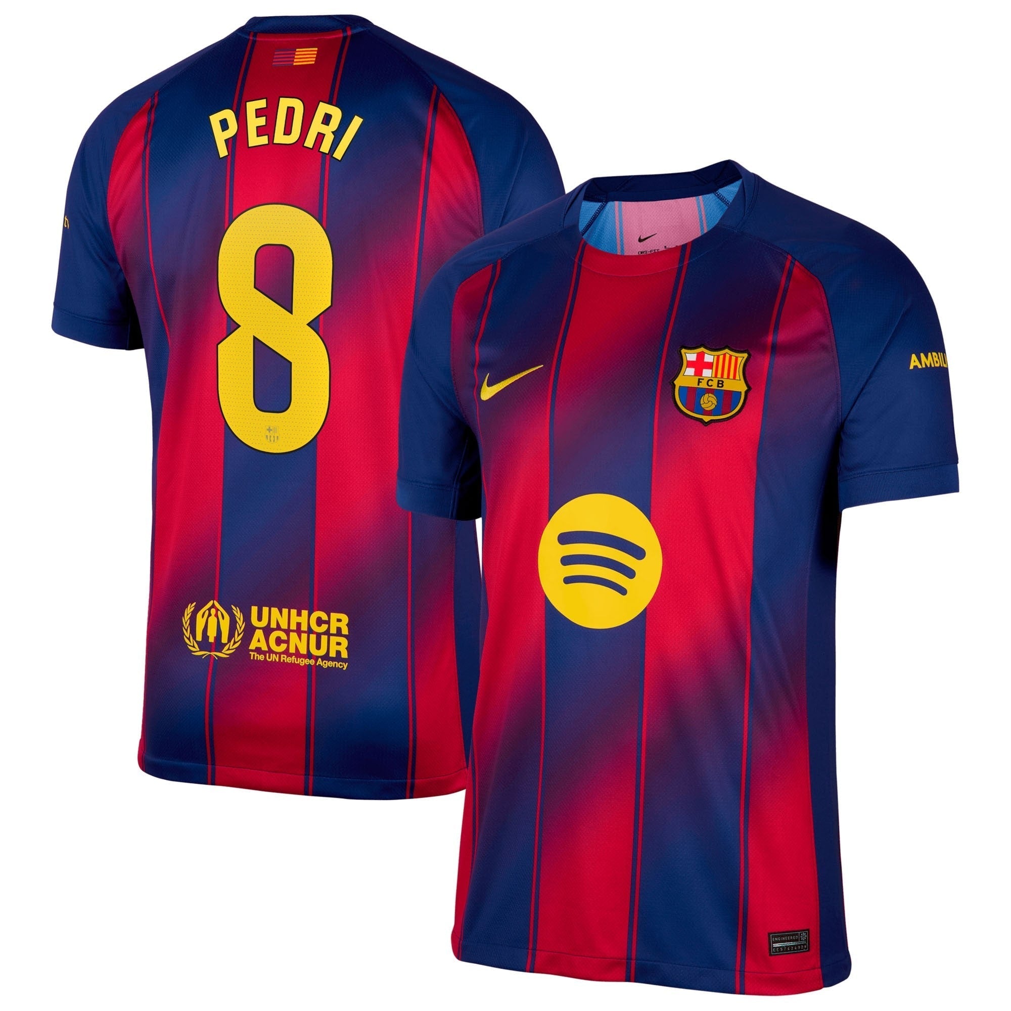 Pedri 8 Barcelona Nike 2025/26 Home Jersey - Navy
