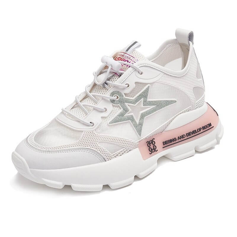 Women nevada Genuine Leather Summer Sneaker Height Increasing