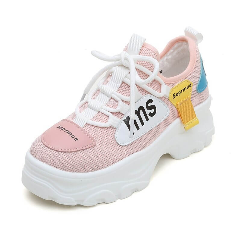 Upper Platform Sneakers Women Thick Sole Casual Shoes Woman Chunky Sneakers