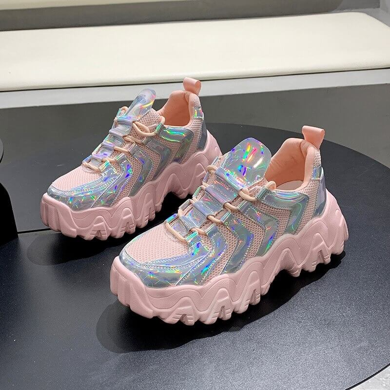 Symphony Shoes Woman ERNESTNM Bling Women Sneakers Tenis Feminino Comfortable Breathable Thick Sole Casual High Quality Shoes