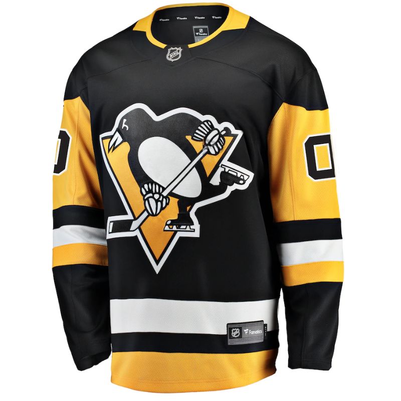 Pittsburgh Penguins Team Home Breakaway Unisex Personalized Jersey - Black - Jersey Teams World
