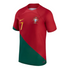 Portugal National Team Home Shirt 2022/23 with Cristiano Ronaldo 7 printing Jersey - Red