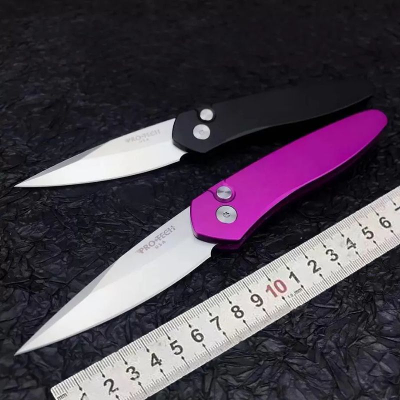 Pro-tech 3407 Automatic Hunt Knife: 17.5 cm Tactical Folder | 60 HRC Aluminum