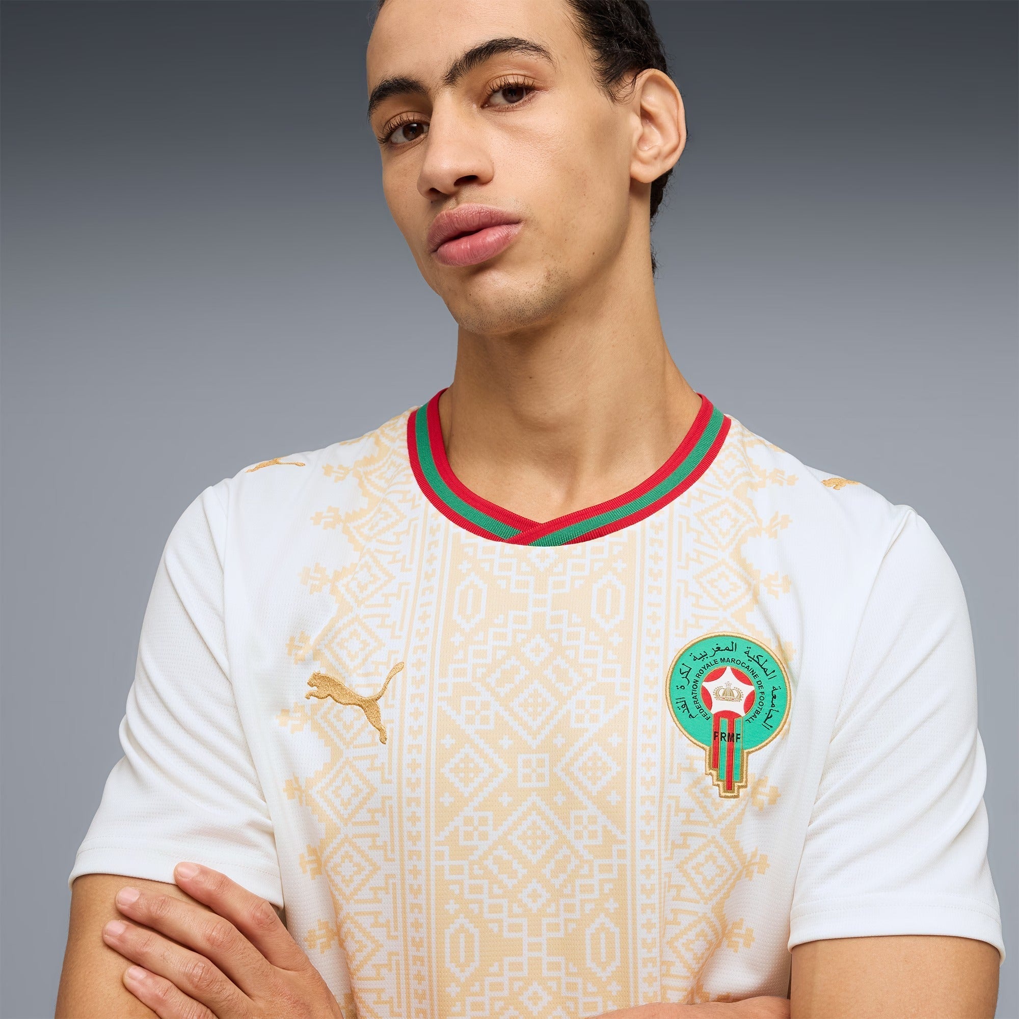 Puma Morocco National Team 2026 Away Jersey - White/Victory Gold