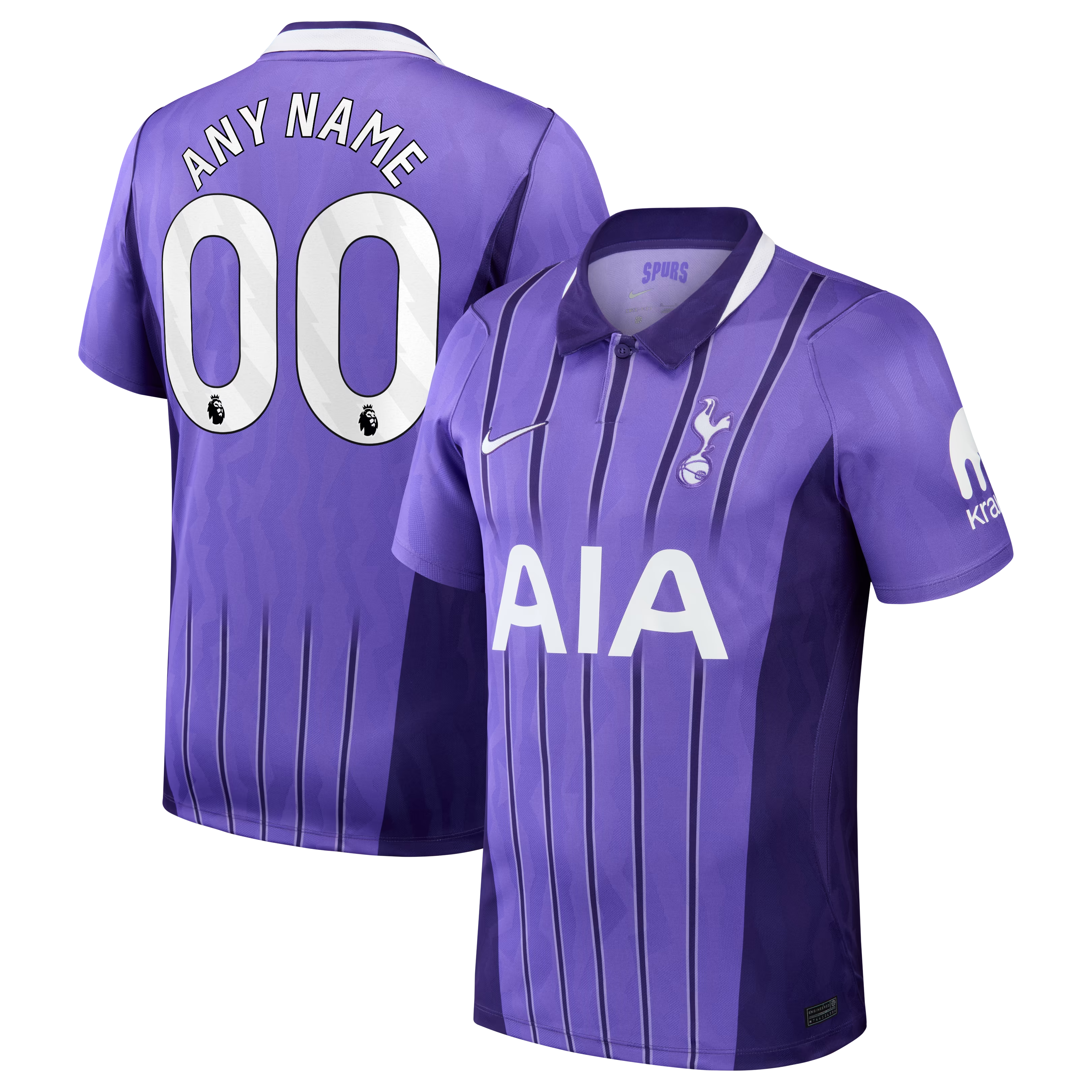 Purple Heritage Stripe Third Customizable Soccer Jersey | Athletic Apparel Tottenham