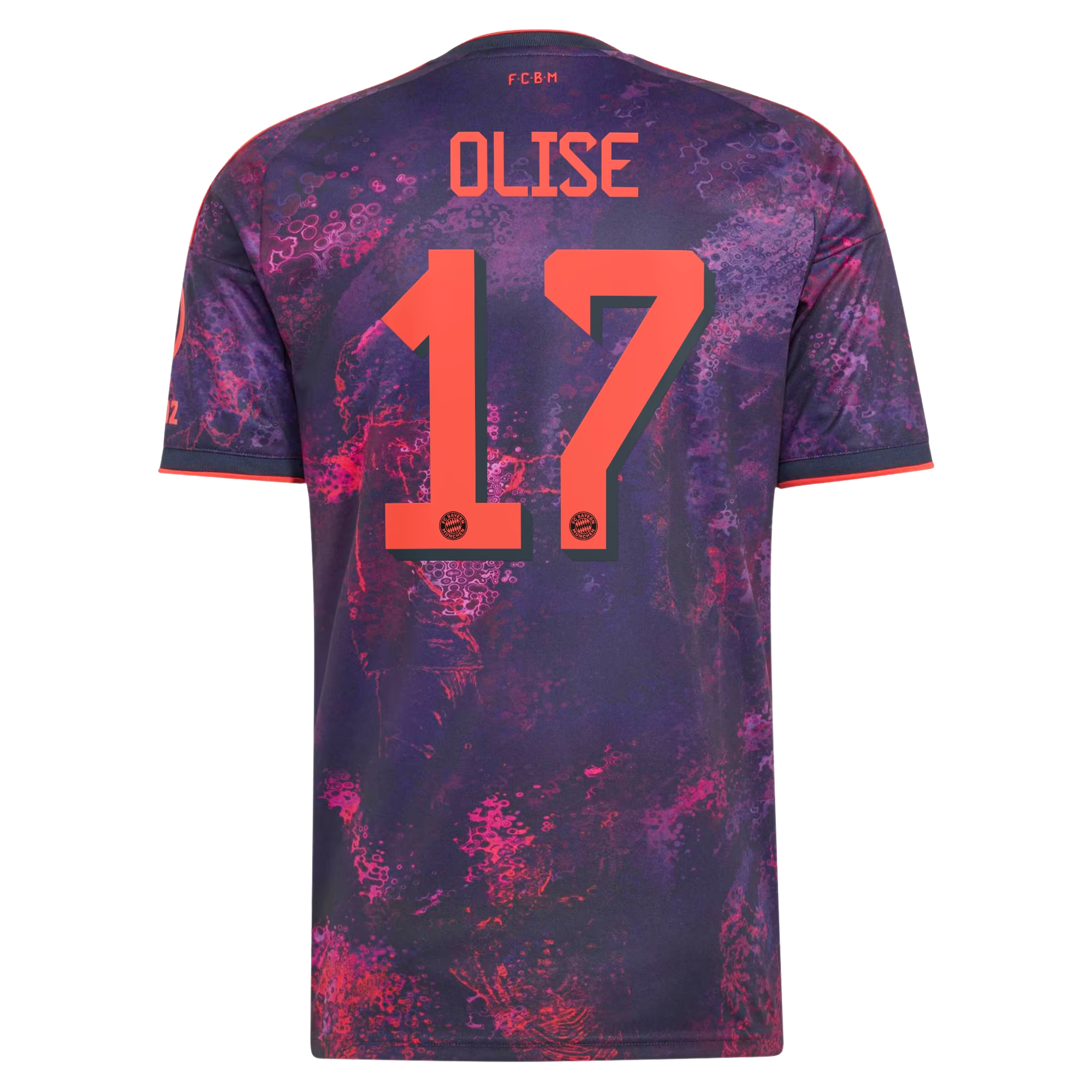 Purple Sublimated Third Player Fan Soccer Jersey Olise | Athletic Apparel Bayern Munich