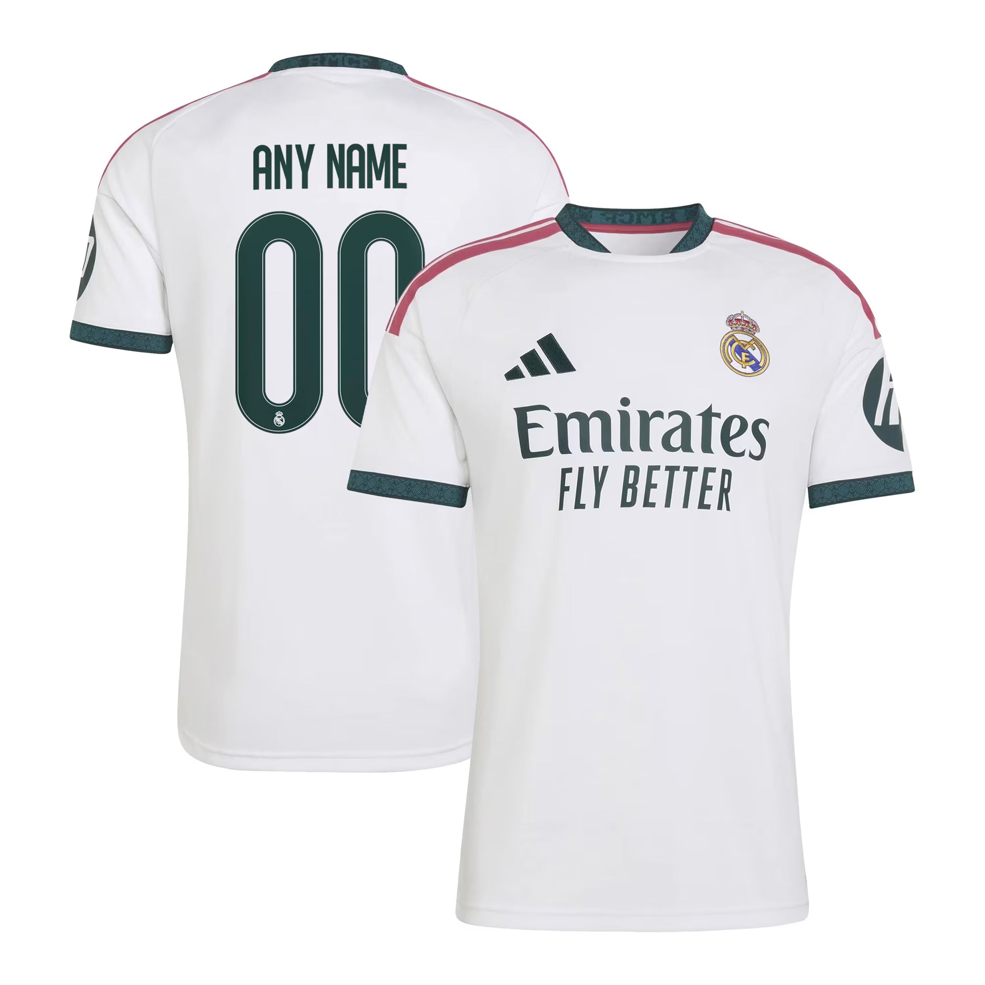 Real Madrid Custom Football Jersey – White/Pink Edition