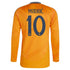 Real Madrid adidas 2024/25 Away Long Sleeve Player Luka Modric 10 Authentic T-shirt - Orange