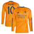 Real Madrid adidas 2024/25 Away Long Sleeve Player Luka Modric 10 Authentic T-shirt - Orange