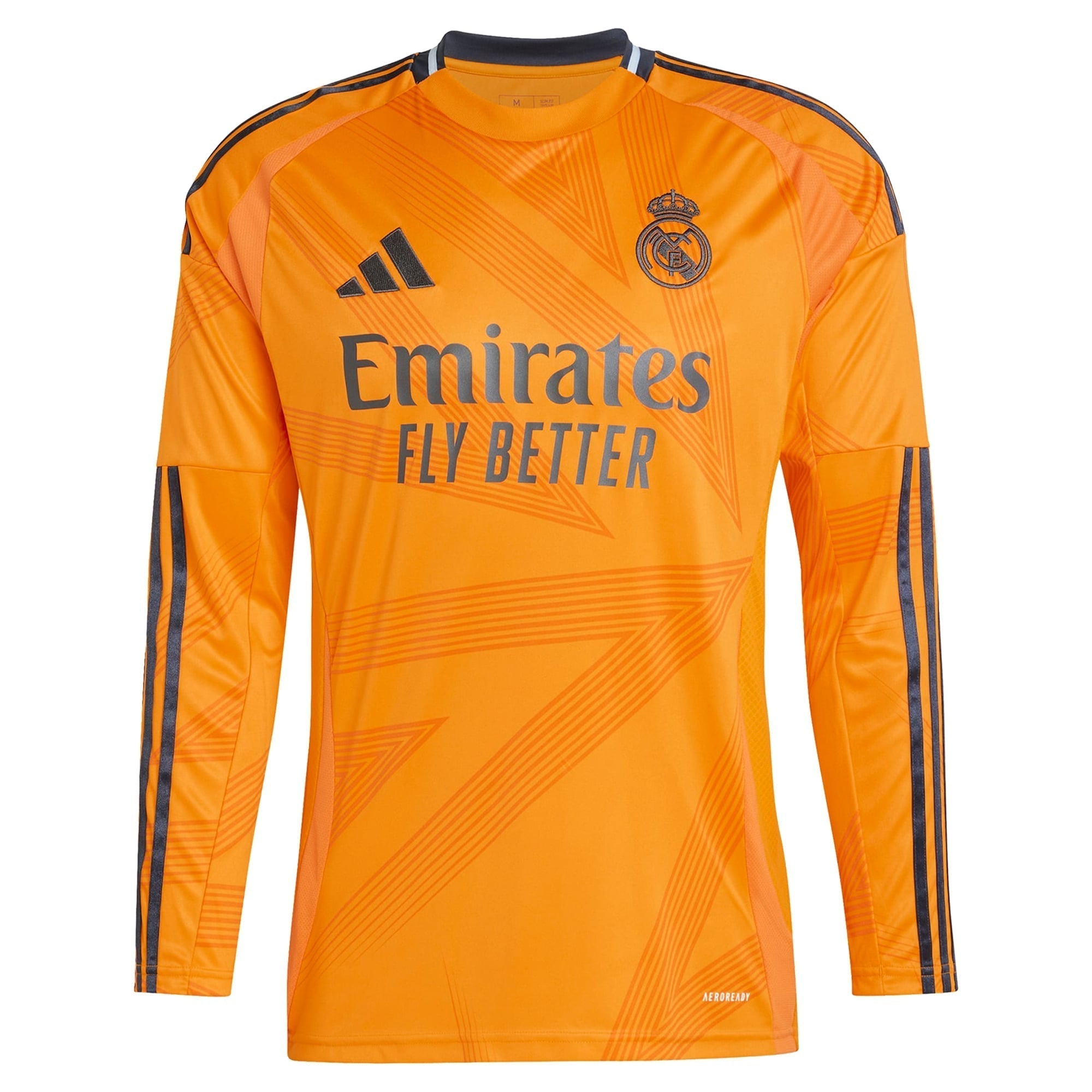 Real Madrid adidas 2024/25 Away Long Sleeve Player Vini Jr. 7 Authentic T-shirt - Orange