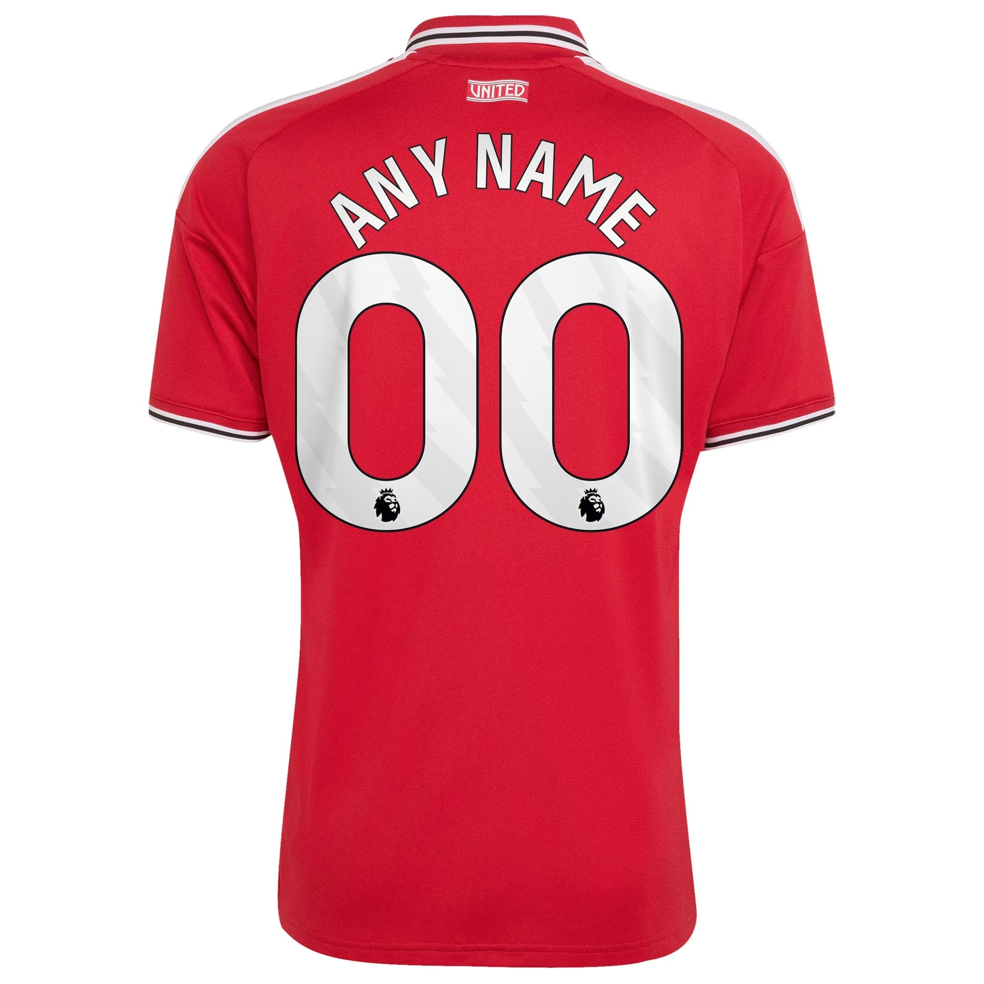 Red Polo Collar Home Customizable Soccer Jersey | Athletic Apparel Manchester United