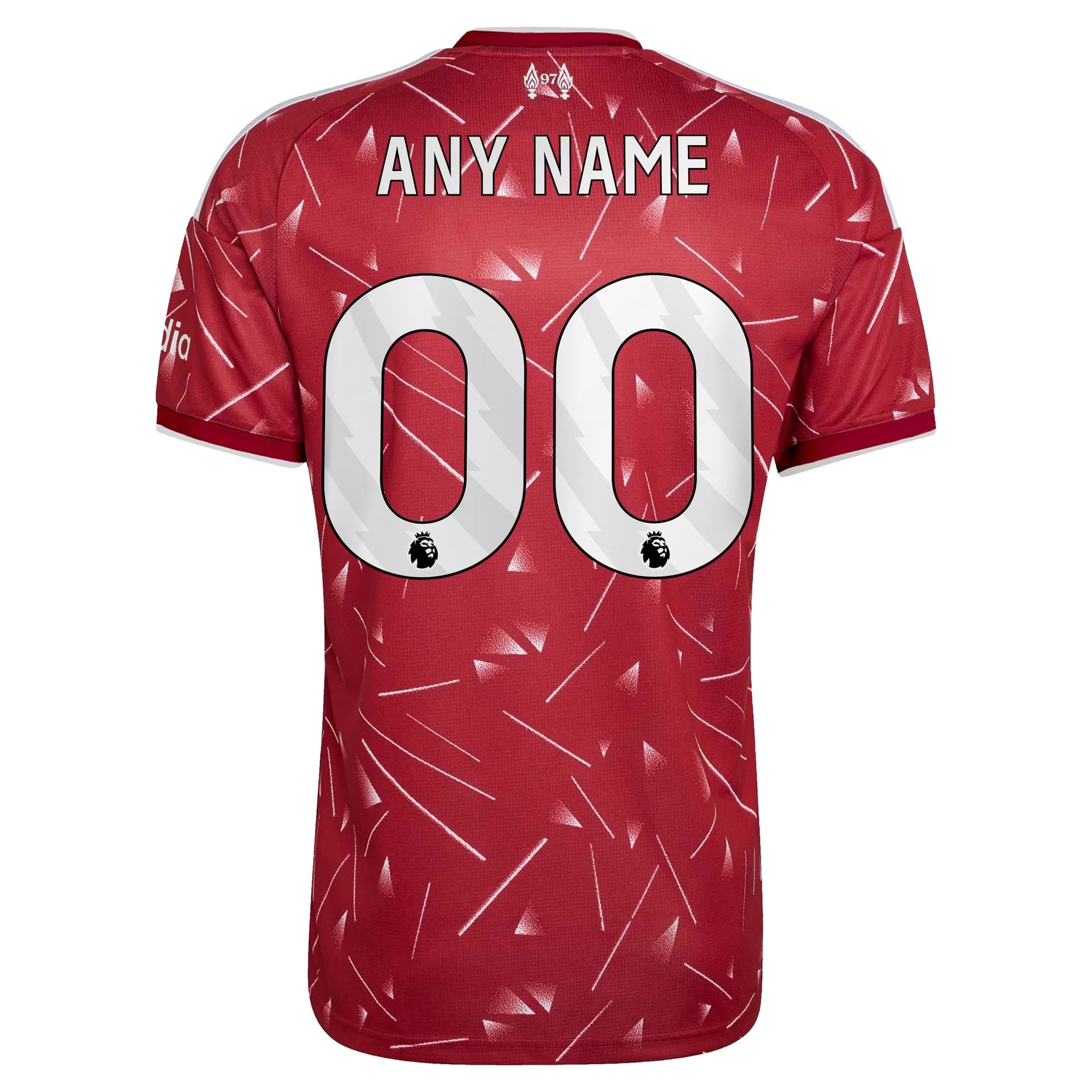 Red Stripe Home Customizable Soccer Jersey | Athletic Apparel Liverpool