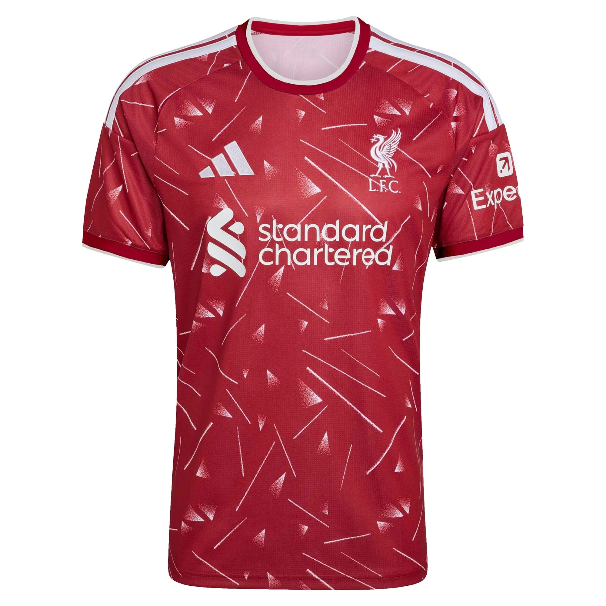 Red Stripe Home Customizable Soccer Jersey | Athletic Apparel Liverpool