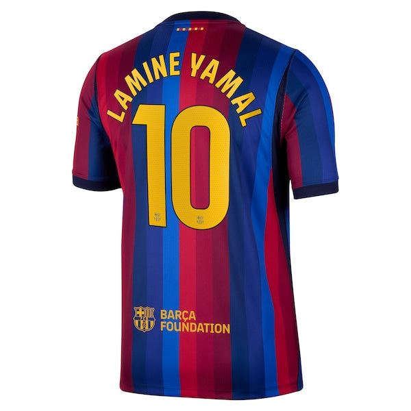 Red & Blue Striped Soccer Jersey – Barcelona Style 2026/27 (Yamal #10)