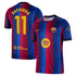 Red and Blue Stripe Home Player Fan Soccer Jersey Raphinha | Athletic Apparel Barcelona