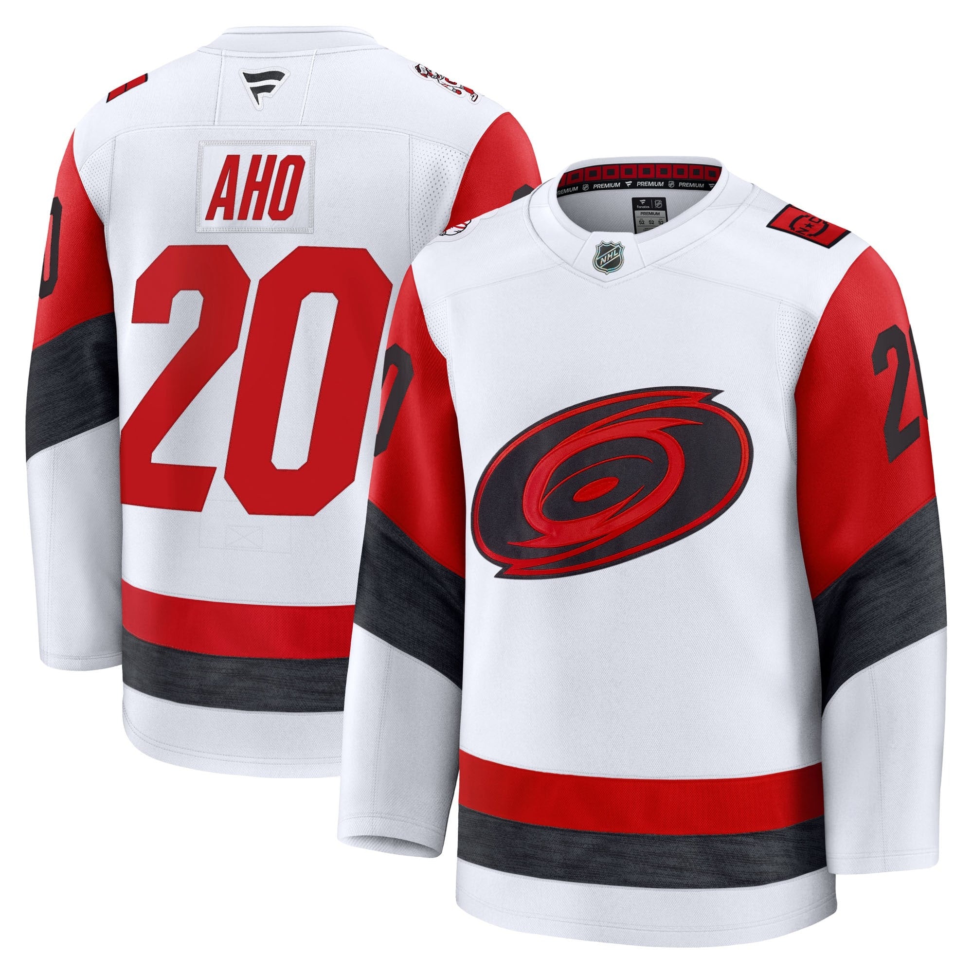 Sebastian Aho Carolina Hurricanes Fanatics Premium Away Jersey – White