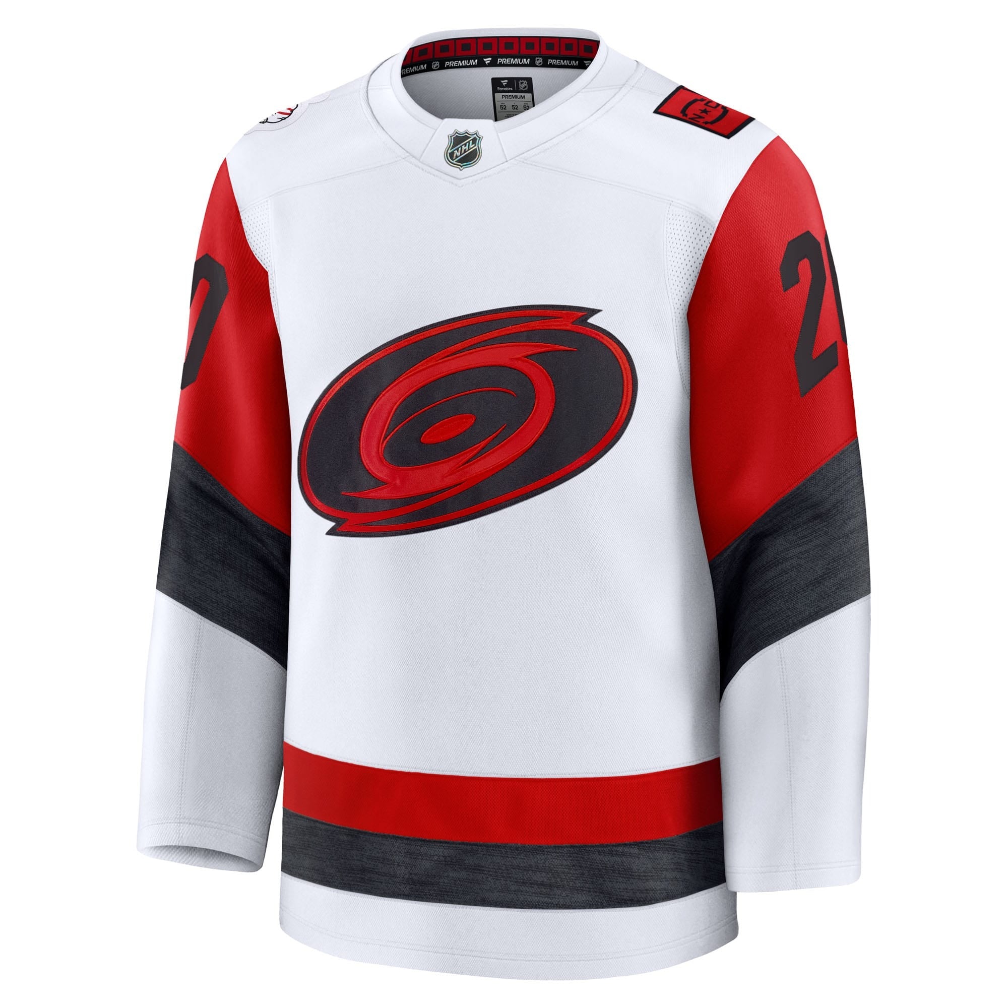 Sebastian Aho Carolina Hurricanes Fanatics Premium Away Jersey – White