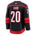 Sebastian Aho Carolina Hurricanes Fanatics Premium Home Jersey – Black "Warning Flag" Edition