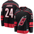 Seth Jarvis Carolina Hurricanes Fanatics Home Breakaway Jersey – Black "Warning Flag" Edition