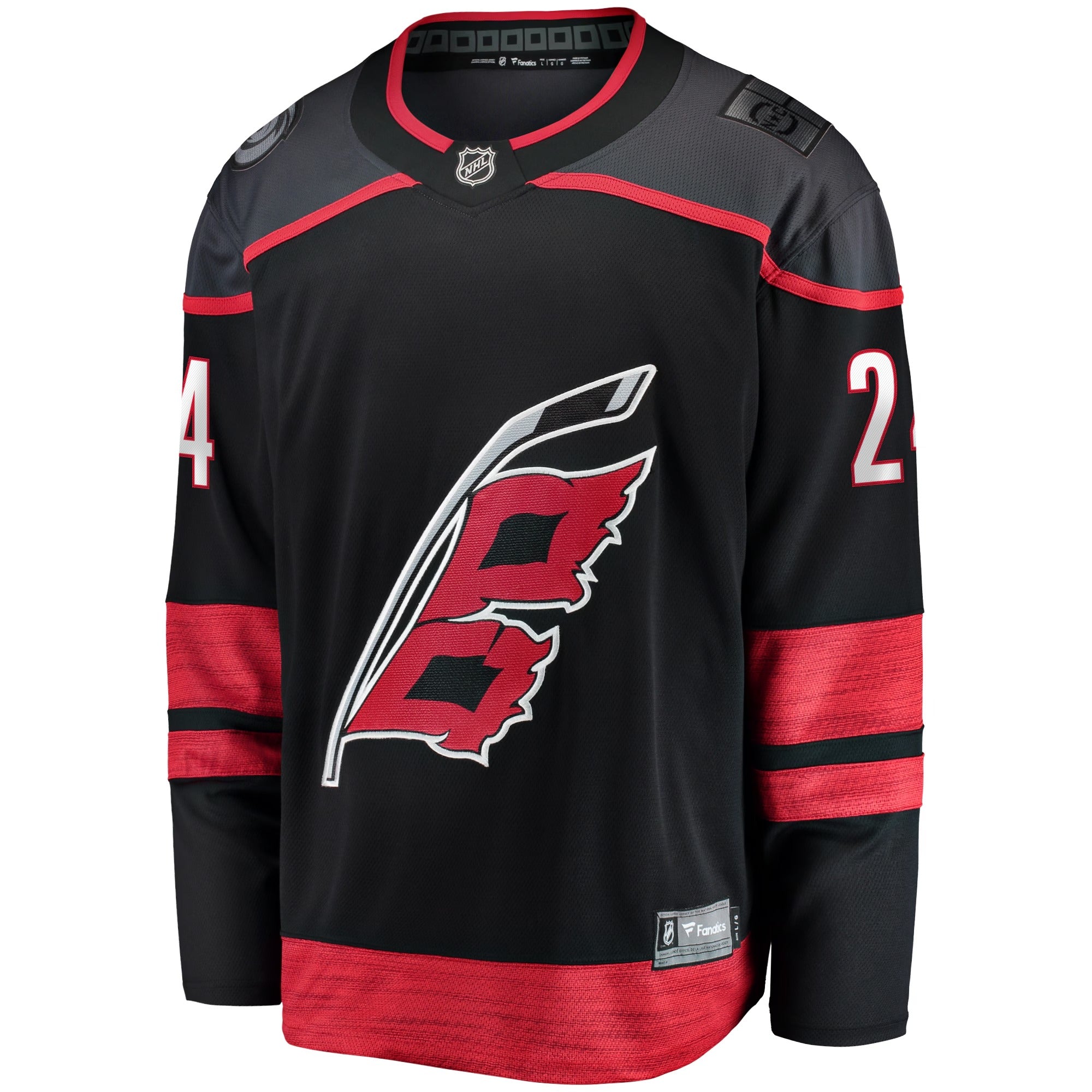 Seth Jarvis Carolina Hurricanes Fanatics Home Breakaway Jersey – Black "Warning Flag" Edition
